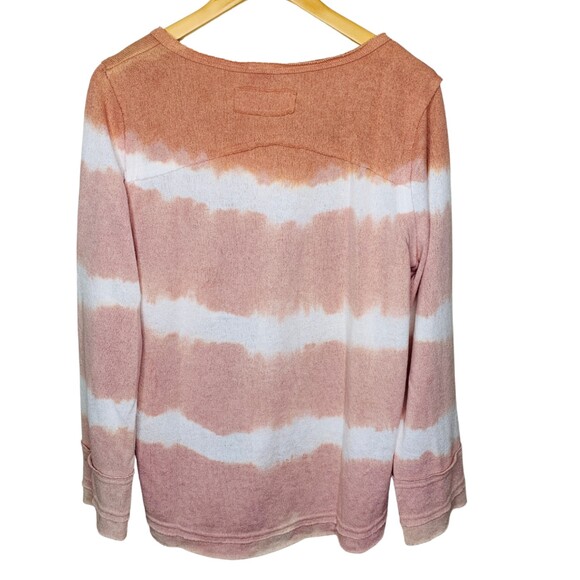 POL oversized pullover cotton henley pink ombre size small - Picture 6 of 11
